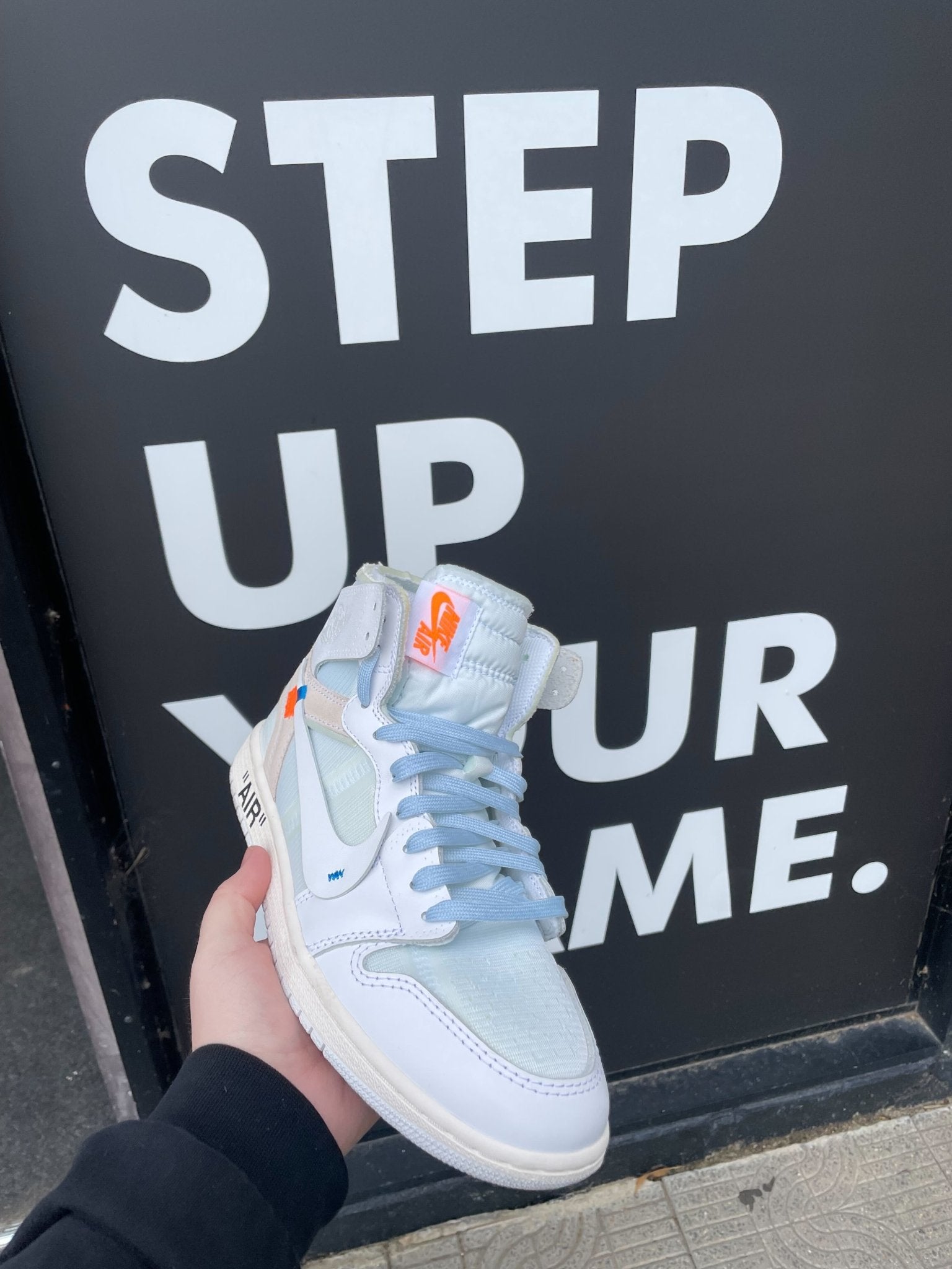 Off white presto deals blue laces